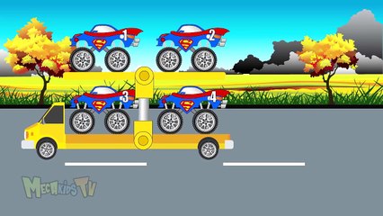 Big Truck Counting Numbers 1-12 - Super Truck - Learning Video For Kids