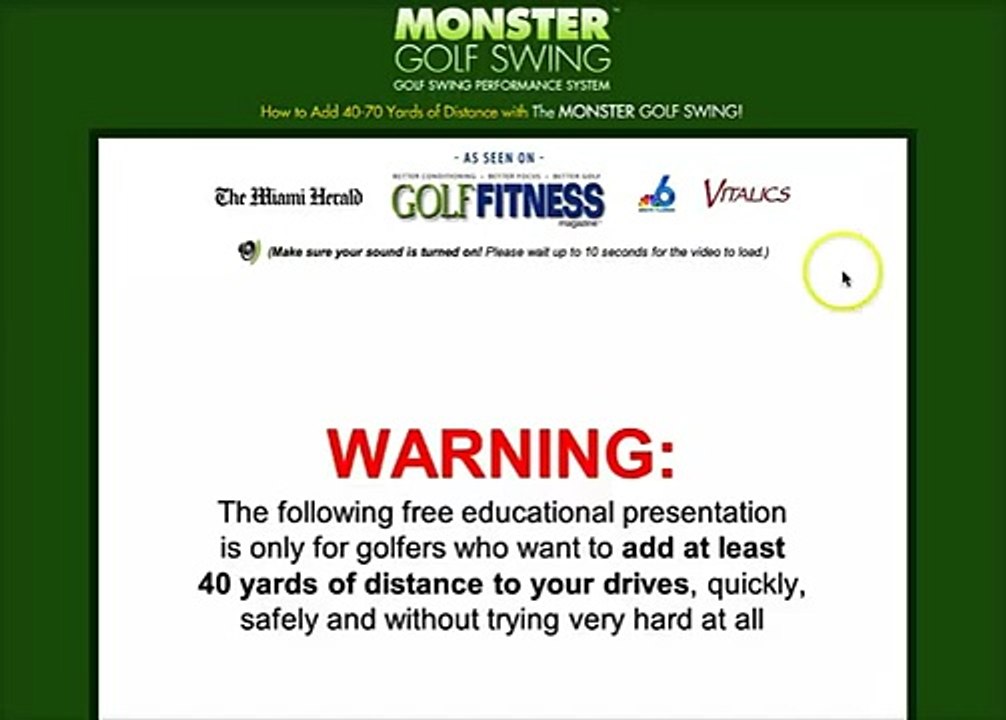 Monster Golf Swing Review - Does It Work?