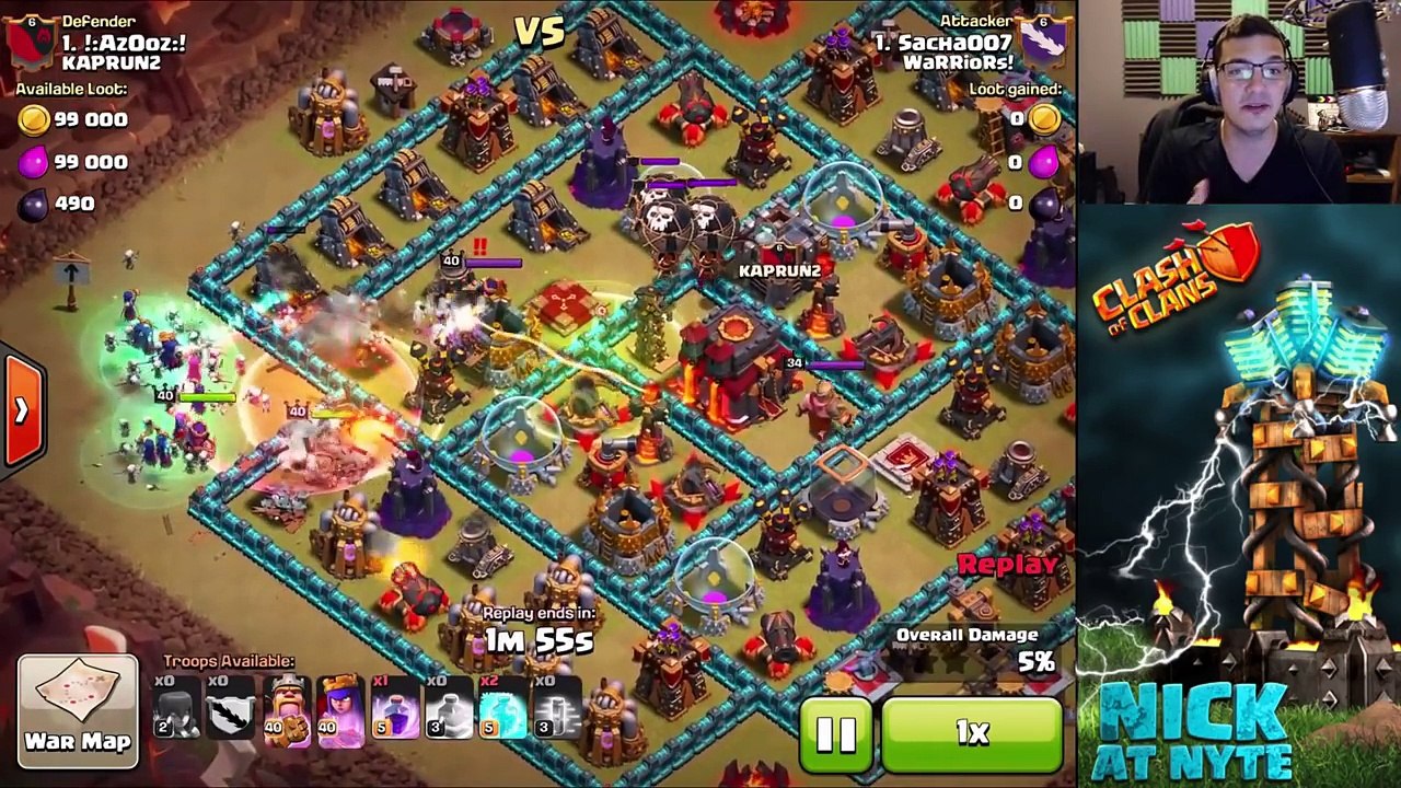 Clash of Clans  28,000+ SKELETONS! All WITCH ATTACKS Clan War Trolling!