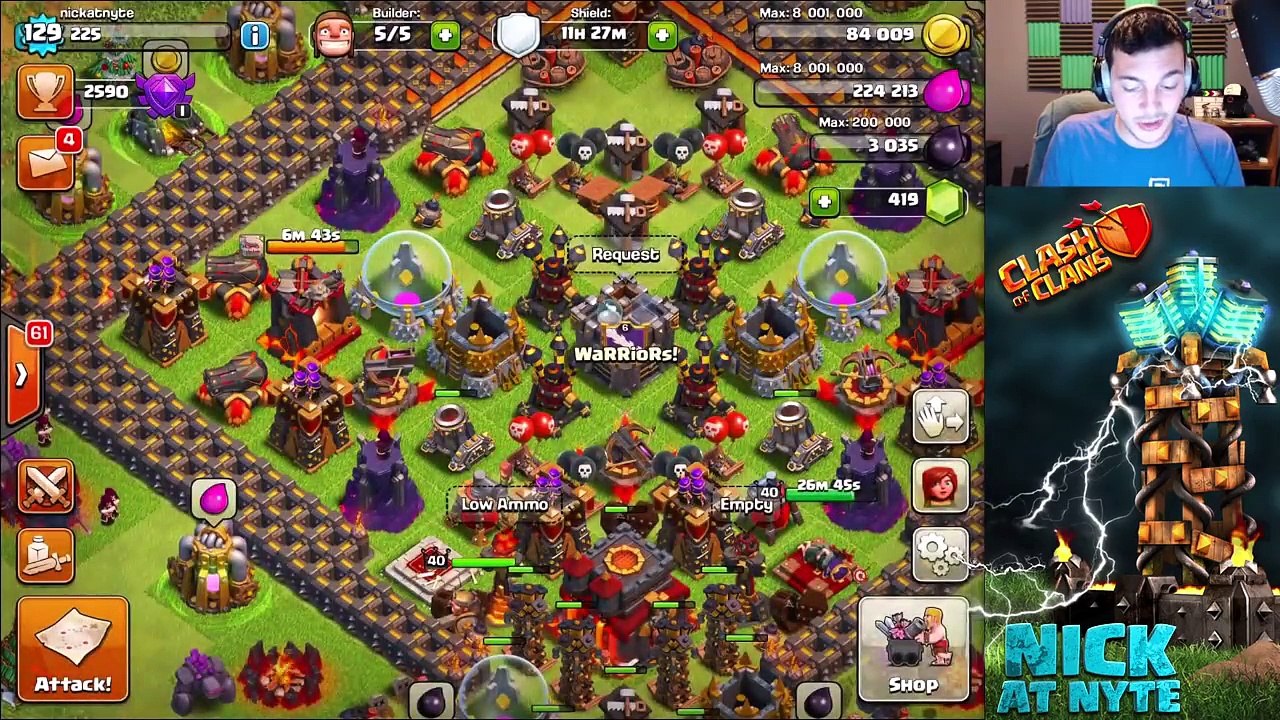 Clash of Clans  2000 Trophies in ONE DAY! +130 Defense Wins!!