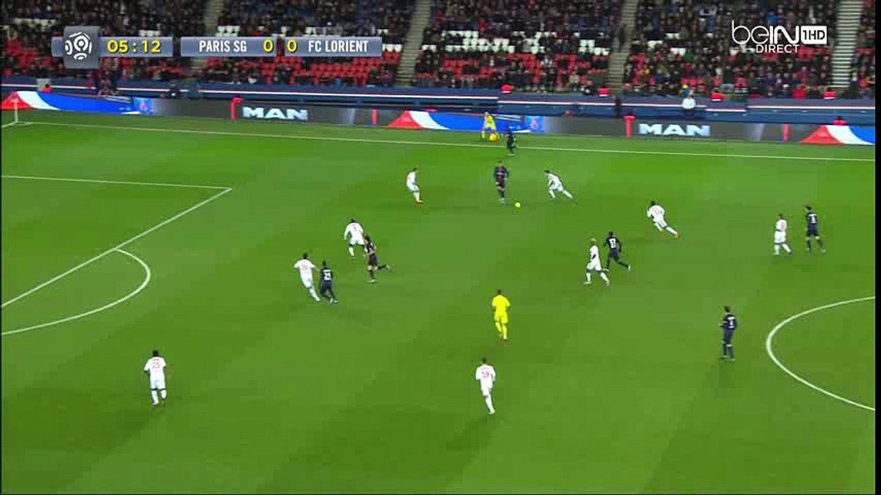 Edinson Cavani Goal HD - PSG 1-0 Lorient - 03-02-2016