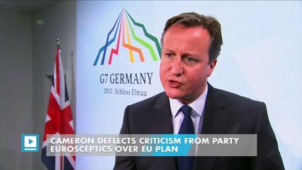 Cameron deflects criticism from party eurosceptics over EU plan