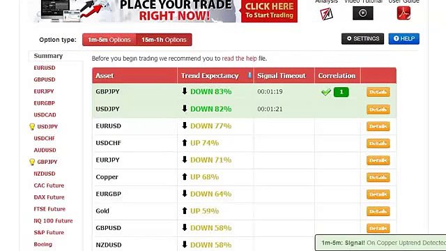 Binary Options Members Area Software In Action | Binary Options Option Bot 2 Review 2014