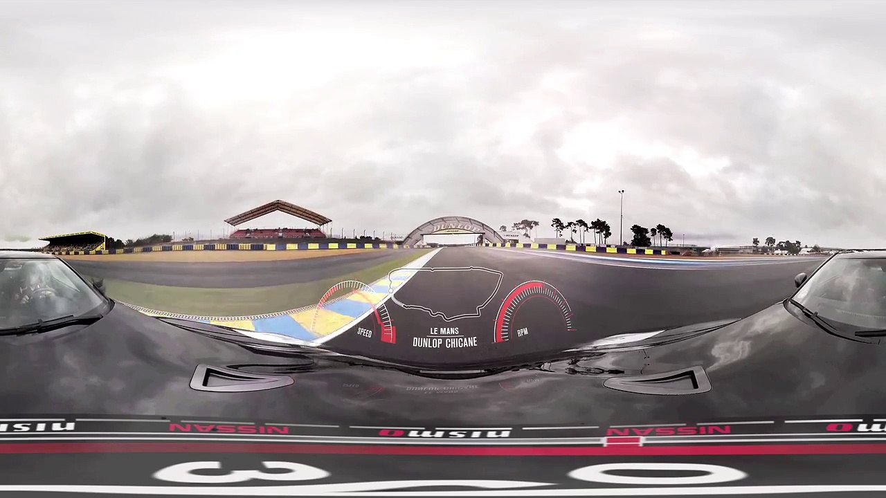 INCREDIBLE 360 DEGREE VIDEO! GT-R Drives First EVER 360 VR lap of #LeMans #GTR #NISMO