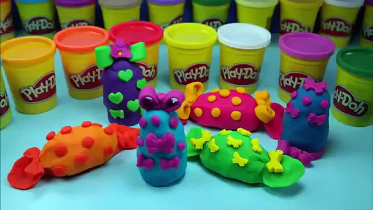 Play doh videos Barbie Play doh Dippin Dots candy surprise eggs Mickey mouse