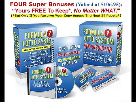 Formula 1 Lotto System FREE 4 Super Bonuses