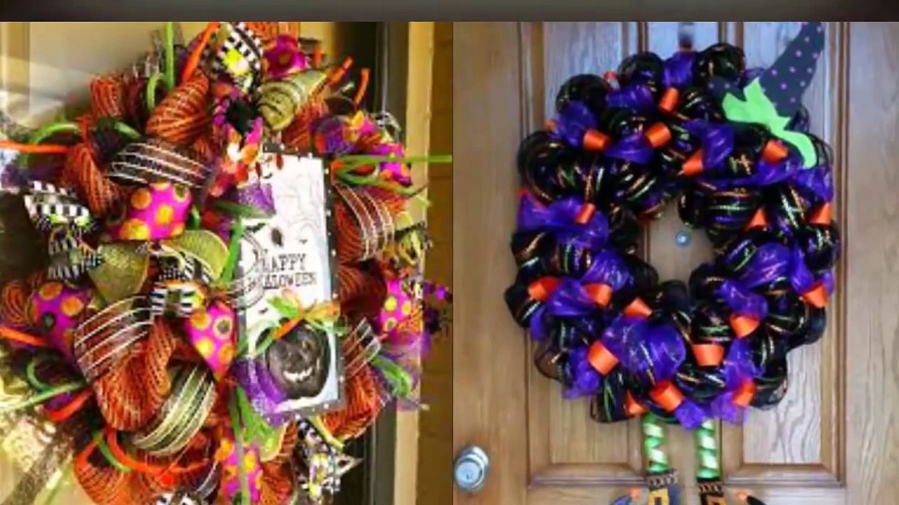 Хэллоуин Венок на дверь в стиле Хэллоуин Идеи украшения и декора двери к празднику Хэллоуин