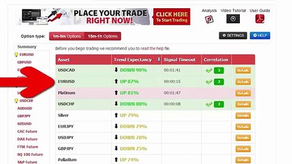 Binary Options Members Area Software In Action | Binary Options Option Bot 2 Review 2014