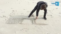 Beachgoer Creates Handy Visualization of Wealth Distribution Using Sand