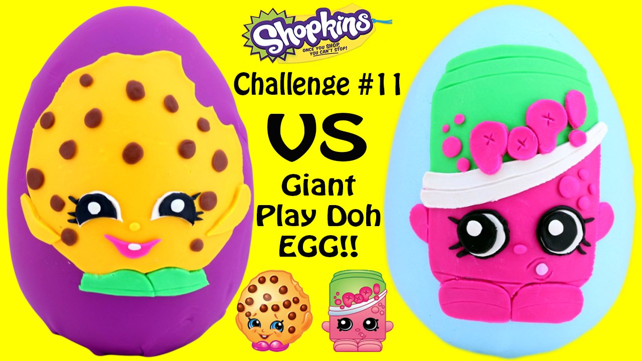 SHOPKINS CHALLENGE #11 - Giant Play Doh Surprise Eggs | Shopkins Baskets -  Awesome Toys TV