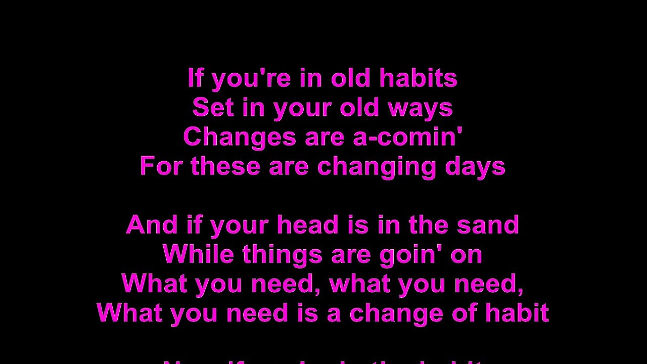 Elvis Presley – Change Of Habit Lyrics