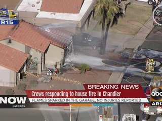Crews respond to house fire in Chandler
