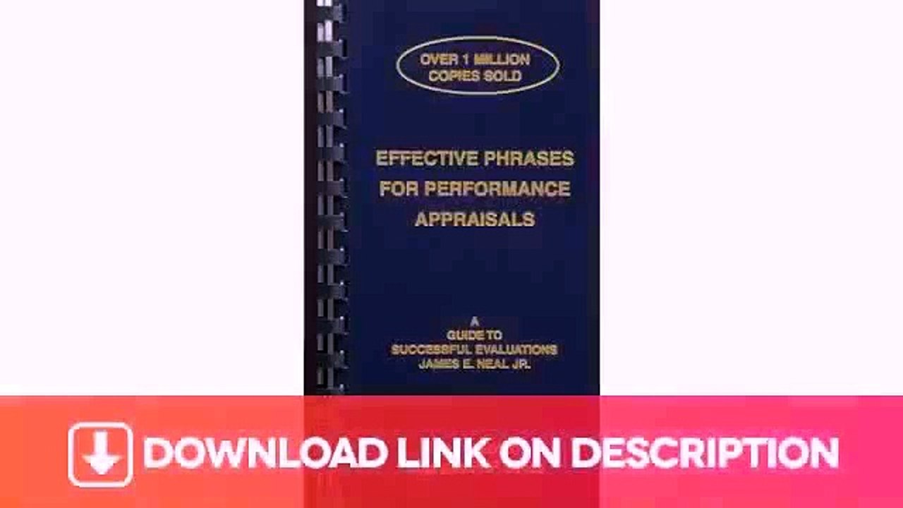 Effective Phrases for Performance Appraisals: A Guide to Successful Evaluations  — Download