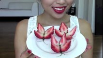 How to make Strawberry Butterflies !!! (Promise Phan )