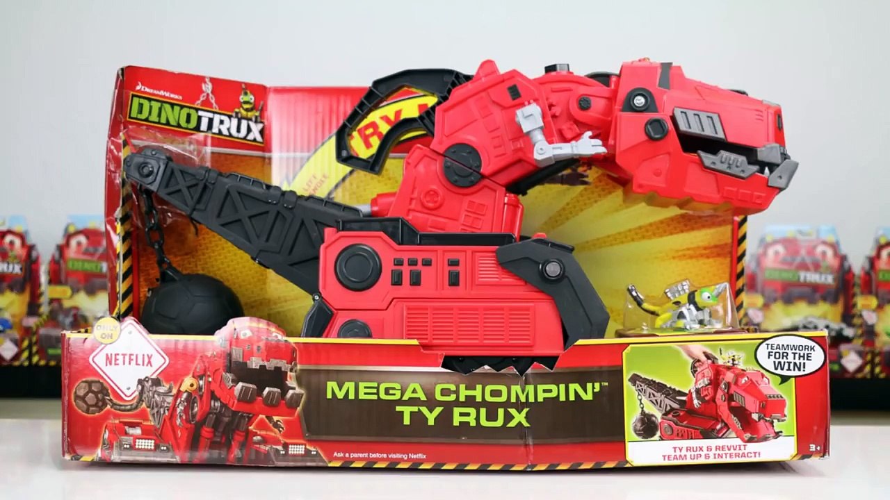 DinoTrux Mega Chompin' Ty Rux & Revvit with RadioJH Auto   UNBOX IT