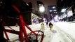 Dog Owner Sleds Across Deserted Pittsburgh Streets