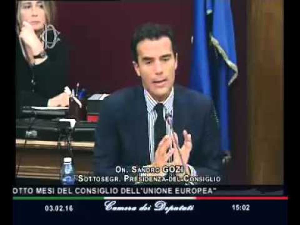 Roma - Programma di lavoro Ue, audizione Sottosegretario Gozi (03.02.16)