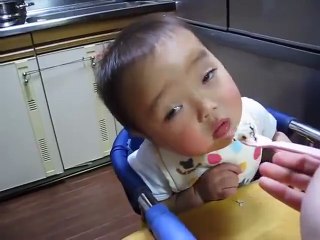 Funny baby makes every body laughing
