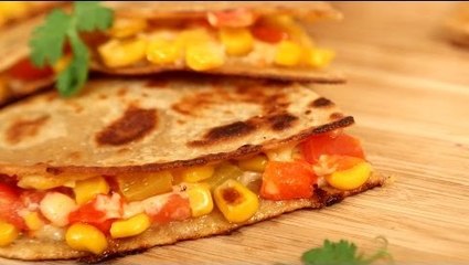Vegetable Quesadillas Recipe | How To Make Quesadillas | Divine Taste With Anushruti