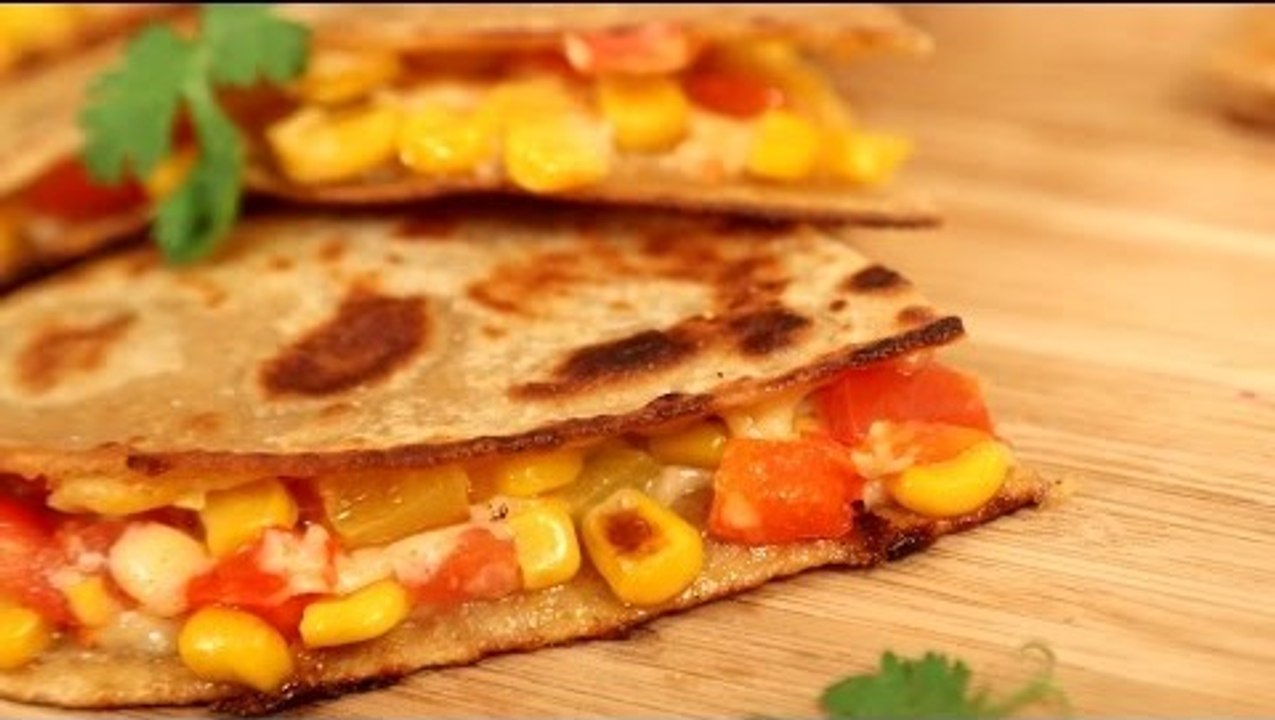 Vegetable Quesadillas Recipe | How To Make Quesadillas | Divine Taste With Anushruti
