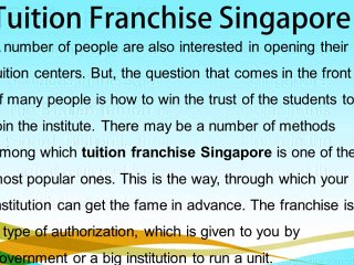 Bishan, Serangoon, Bukit Batok Tuition Centre