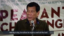 Duterte explains his land reform policy to farmers