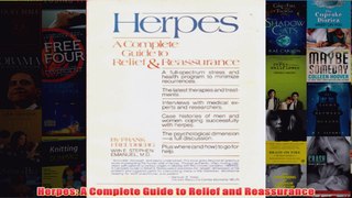 Download PDF  Herpes A Complete Guide to Relief and Reassurance FULL FREE