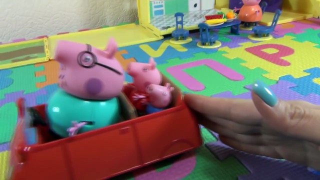 Свинка Пеппа и катание на белых лебедях. Пеппа, Джордж, белые лебеди и черепахи