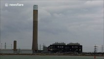 Power station buildings demolished in Kent, UK