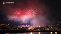 Amazing fireworks display at Festival of Saint Agatha in Sicily