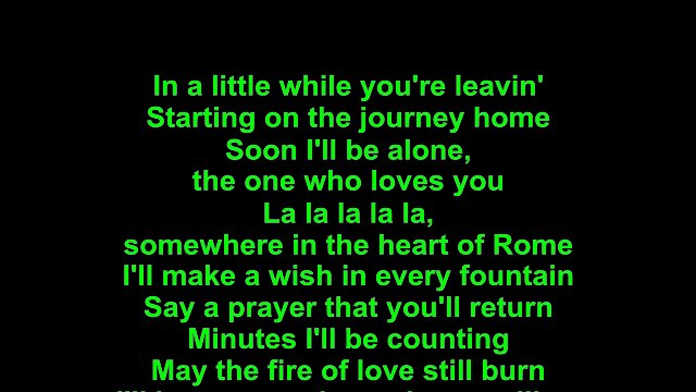 Elvis Presley – Heart Of Rome Lyrics