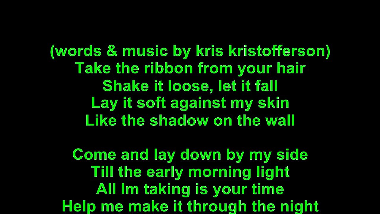 Elvis Presley – Help Me Make It Through The Night Lyrics