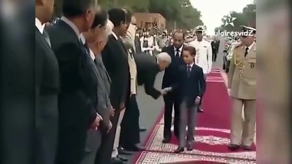 Child king don't allow to kiss his hand.