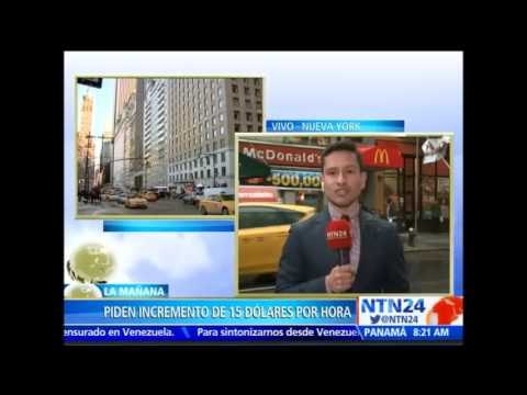 Trabajadores de establecimientos de comida rápida en N.Y. exigen aumento de 15 dólares por hora
