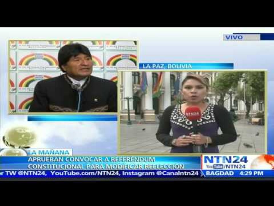 Congreso boliviano aprueba convocatoria a referendo para definir reelección de Evo Morales