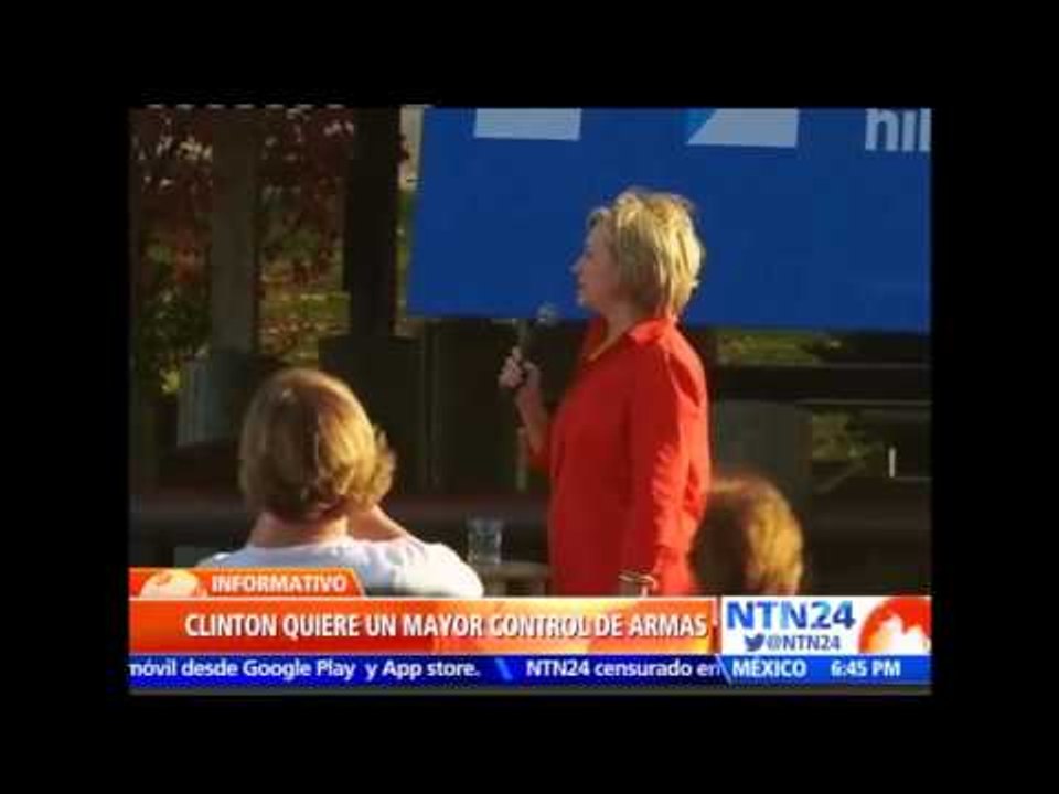 Hillary Clinton centra su campaña en el control de armas y el aumento salario mínimo en EE.UU.