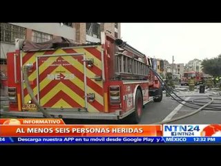 Al menos seis heridos deja fuerte explosión de un laboratorio químico en Bogotá