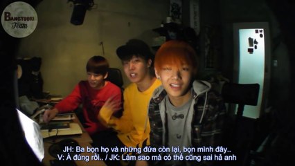[BANGTOORI] [VIETSUB] 140327 BTS Log (SG&JM, V&JK&JH, J&RM)