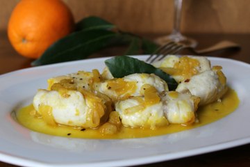 Involtini di branzino all'arancia