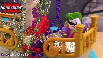 Little People SUPERHERO PIRATE Ship Chase Joker + Attack Whale + Surprise Toys! By HobbyKi