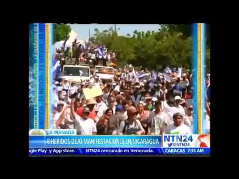 Al menos ocho personas heridas en Nicaragua luego de enfrentamientos durante manifestaciones