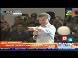 Candidatos a la Presidencia de Argentina llevan a cabo su último acto de campaña