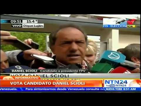 “Hasta el jueves hablamos los candidatos, hoy hablan las urnas”: candidato argentino Daniel Scioli