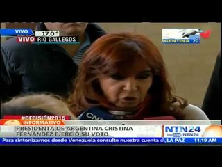 Cumplimos con de darle a los argentinos un país "normal": Cristina Fernández después de votar