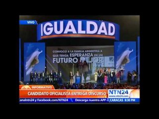 Scioli agradece la victoria en Argentina pero no confirma si habrá segunda vuelta