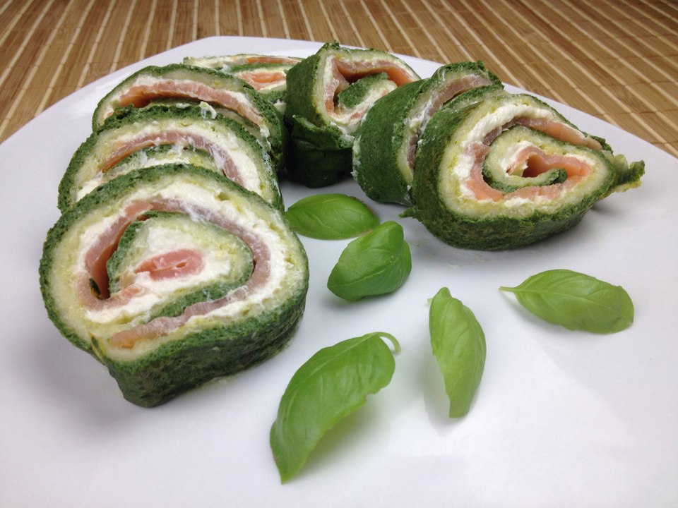 Lachsrolle mit Spinat selber machen  Der Hingucker bei Parties