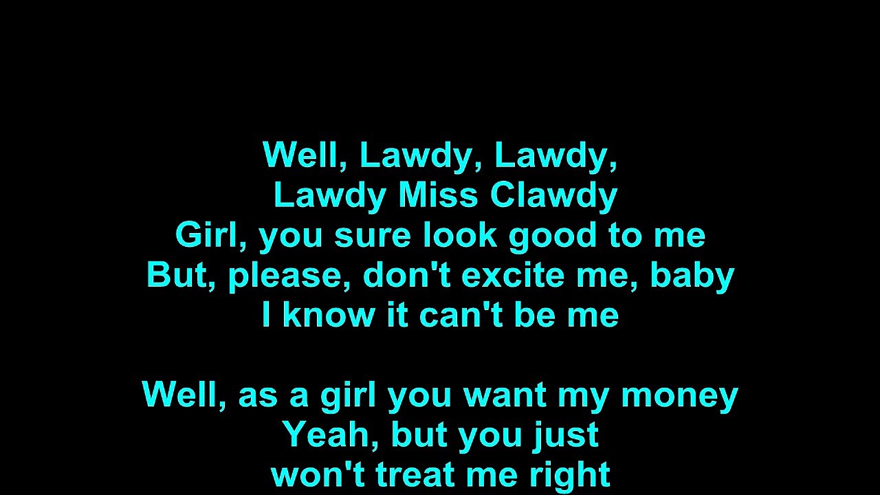Elvis Presley – Lawdy Miss Clawdy Lyrics