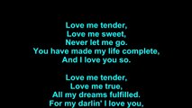 Elvis Presley – Love Me Tender Lyrics