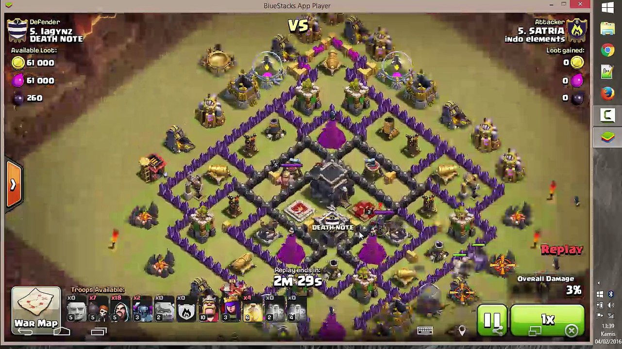 war coc indo elements vs death note part 9