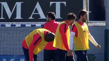 Trabzonspor  antrenmanında gergin anlar